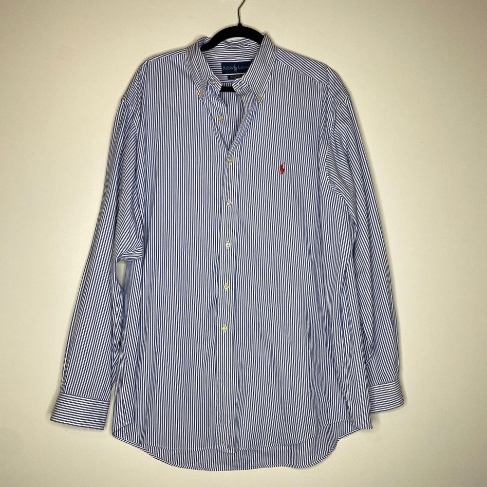 Ralph Lauren Mens Button Down Striped Shirt